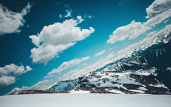 Nature, Sky, Mountains, Snow, Snow Covered, Snowbound HD wallpaper