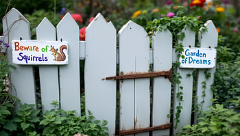 Garden of Dreams: A Ultra of a Charming Garden Fence, garden, fence, sign HD wallpaper