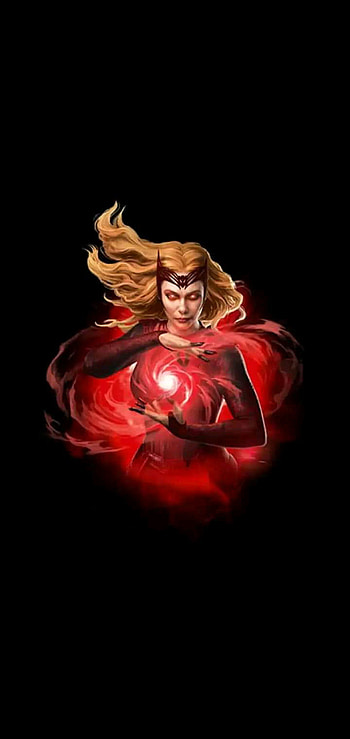 Scarlet Witch, art, glass HD phone wallpaper