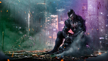 Venom In The Rain Art, venom, superheroes, deviantart, artist, artwork HD wallpaper