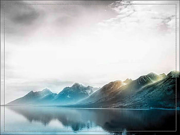 Cloudy Misty Mountains, graphy, landscape, lake, mist, scenery, reflection, clouds, , mountains, water HD wallpaper