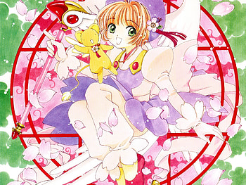 Magic circle, happy anime girl, Sakura Kinomoto HD wallpaper