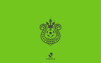 Shonan Bellmare, green background, Japanese football team, Shonan Bellmare emblem, J1 League, Japan, football, Shonan Bellmare logo HD wallpaper