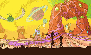 Rick and Morty , Vibrant colors, Eye-catching designs, Creative artwork HD wallpaper