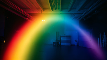 Vibrant Light Spectrum: Ultra, light spectrum, rainbow, colors, light, interior HD wallpaper
