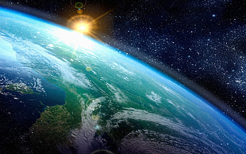Earth from Space, space, Sun, Earth, planet HD wallpaper