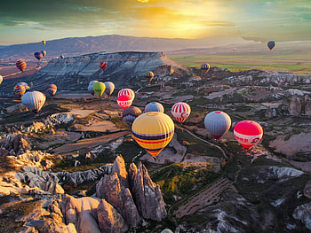 Rocks, Miscellanea, Miscellaneous, Multicolored, Motley, Balloon, Balls HD wallpaper