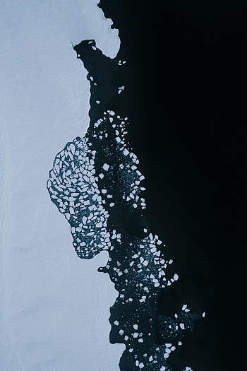 Winter, Nature, Water, Ice, View From Above HD phone wallpaper