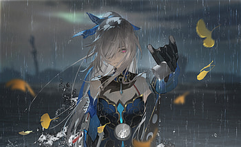 Jingliu in the Rain - Honkai: Star Rail Ultra, Jingliu (Honkai: Star Rail), video game, Honkai: Star Rail HD wallpaper