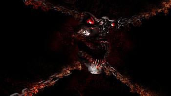 Dark - Creepy Skull Flame Blood HD wallpaper