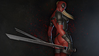 The Maiden With A Mouth, deadpool, superheroes, digital-art, deviantart, artwork HD wallpaper