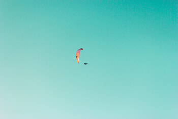 Sky, Minimalism, Flight, Paragliding, Paraglider HD wallpaper