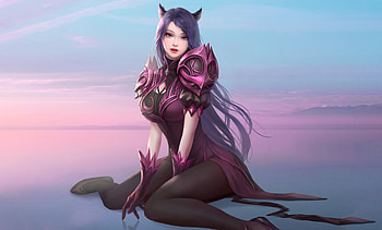 Anime Fantasy Long Hairs, anime-girl, anime, artist, artwork, digital-art, fantasy-girls HD wallpaper