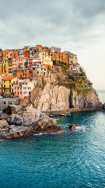 Manarola's charm, Italian tourism, Architectural marvels, Visual delight HD phone wallpaper