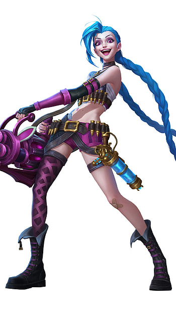 Jinx, League of Legends, Artistic , Mobile artwork HD phone wallpaper