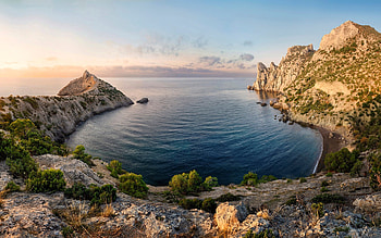 Bay in Ukraine, sea, bay, Ukraine, coast HD wallpaper