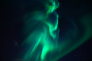 Sky, northern lights, green lights, nature HD wallpaper
