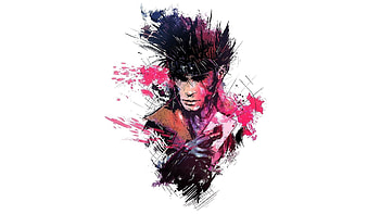 Gambit, Marvel Comics, Dynamic poses, Fluent card throwing HD wallpaper