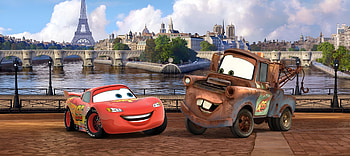 Lightning Mcqueen with Tow Mater, Paris, Lightning McQueen, Mater (Cars), movie, Cars 2 HD wallpaper