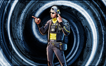 Mouchard, blue grunge background, Fortnite, vortex, Fortnite characters, Mouchard Skin, Fortnite Battle Royale, Mouchard Fortnite HD wallpaper