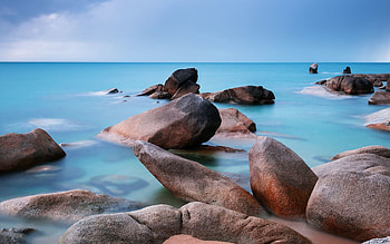 Nature, Water, Stones, Sea, Smooth, Surface HD wallpaper