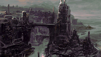 re53, landscape, or, fantasy, city HD wallpaper
