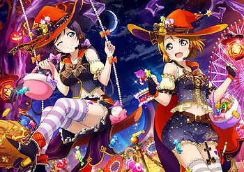 Nozomi and Hanayo, Love Live, Anime girls, Anime, Cute, Spooky cute, Female, Hanayo Koizumi, Love live school idol project, Halloween, Kawaii, Nozomi Tojo, Cute Anime girls HD wallpaper