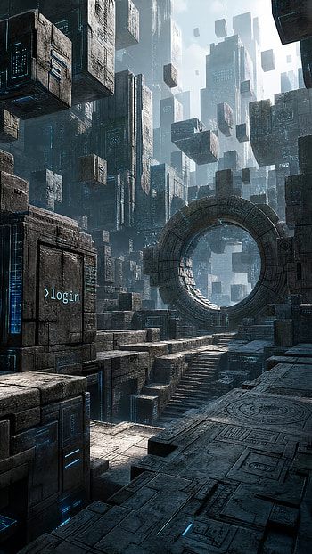 Cyberspace Portal — : Login to the Digital Grid, Sci Fi HD phone wallpaper