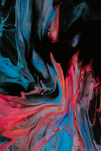 Abstract, Divorces, Multicolored, Motley, Paint, Liquid, Stains, Spots, Fluid Art HD phone wallpaper