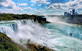 Landscapes of Niagara Falls, Waterfall wonders, and mobile backgrounds, USA-Canada beauty HD wallpaper