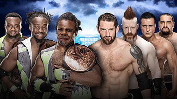 I will use every opportunity I can find to put Woods' gross-out face in pics of the New Day. HD wallpaper
