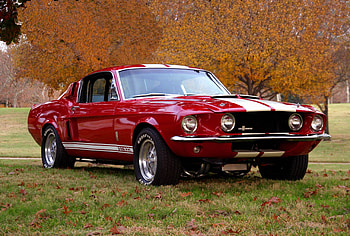Classic, red Shelby GT500, front HD wallpaper