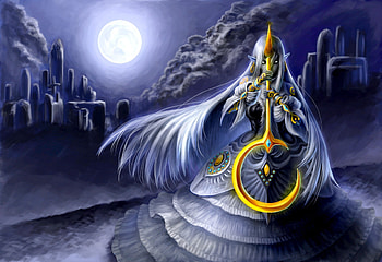MOONLIGHT POWER, moon, Korean, paintings, ELF, Kara Kara fans HD wallpaper