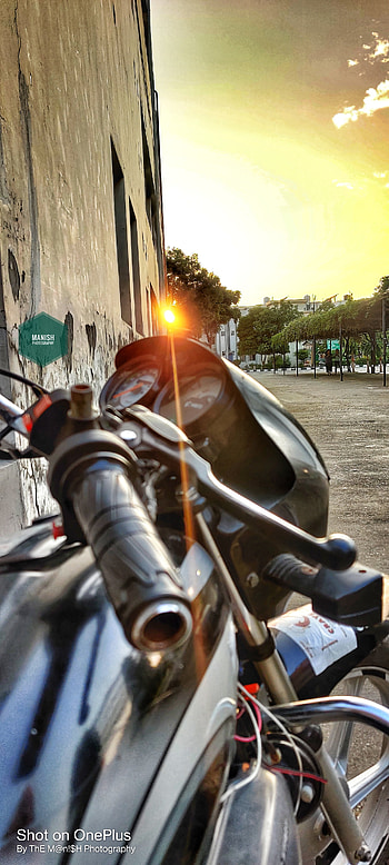 Manish splendor, motorcycle, sky HD phone wallpaper