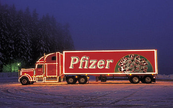Merry christmas, politics, government, christmas, vaccine, pfizer, truck HD wallpaper