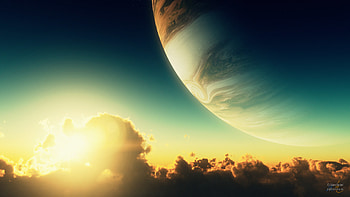 Alien Sunrise HD wallpaper