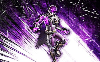 Tempest, grunge art, Fortnite Battle Royale, Fortnite characters, Tempest Skin, violet abstract rays, Fortnite, Tempest Fortnite HD wallpaper