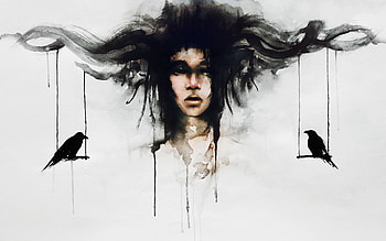 Birds, Fantasy, Art, Imagination, Face HD wallpaper