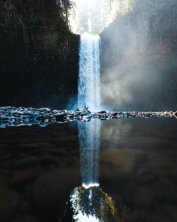 Nature, Water, Stones, Reflection, Waterfall HD phone wallpaper