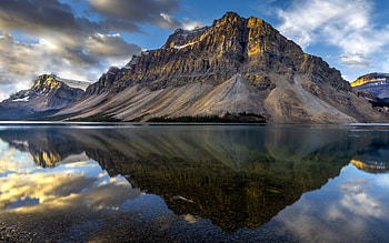 Bow Lake Banff NP, bow lake, water, banff np, mountain HD wallpaper