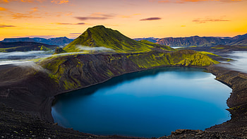 Iceland Rocks Dawn Black Sand, iceland, rock, mountains, mountain, river, lake, sea, sky, nature HD wallpaper