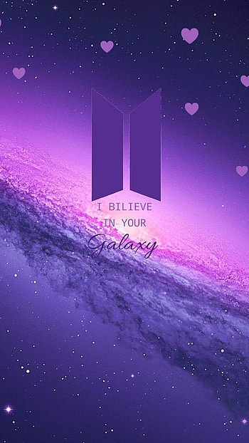 Bts Logo, Purple Hearts, purple, hearts, bts, logo HD phone wallpaper