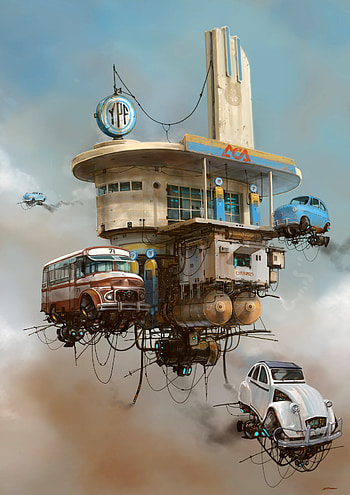 Auto, Sky, Art, Building, Sci-Fi, Fiction, That's Incredible, Ssi-Fi HD phone wallpaper