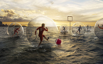 Sports, People, Water, Sky, Football, Ball HD wallpaper