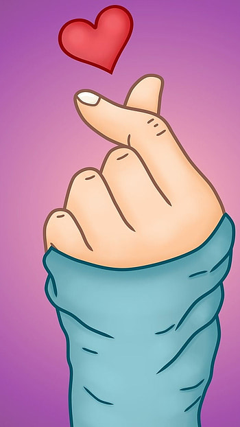 Finger Heart, Love Finger, Heart HD phone wallpaper