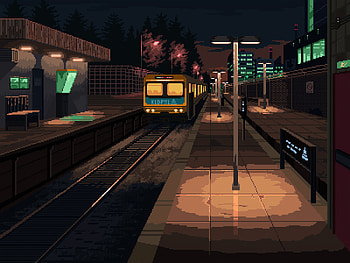 Train Station 8 Bit, 8-bit, train, train-station, artist, artwork, digital-art, deviantart HD wallpaper