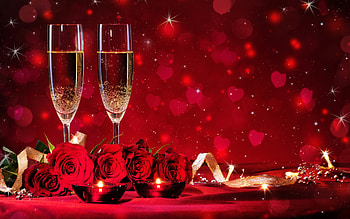 დ, glasses, roses, red, love HD wallpaper