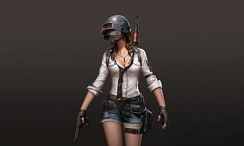 PlayerUnknown's Battlegrounds, woman with guns, artwork HD wallpaper