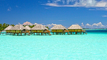 Luxury water villas, Bungalows in Bora Bora, Tropical escape, Breathtaking views HD wallpaper