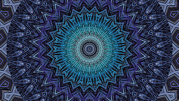 Blue Violet Fractal Circles Pattern Abstraction Abstract HD wallpaper